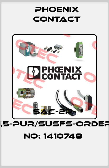 SAC-2P- 1,5-PUR/SUSFS-ORDER NO: 1410748  Phoenix Contact