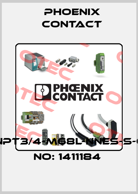 G-INS-NPT3/4-M68L-NNES-S-ORDER NO: 1411184  Phoenix Contact