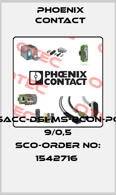 SACC-DSI-MS-8CON-PG 9/0,5 SCO-ORDER NO: 1542716  Phoenix Contact