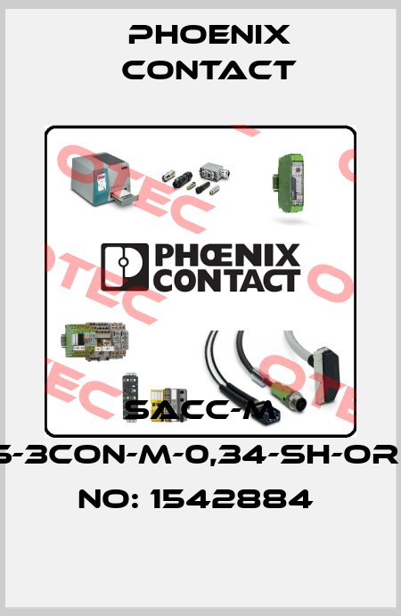 SACC-M 8MS-3CON-M-0,34-SH-ORDER NO: 1542884  Phoenix Contact
