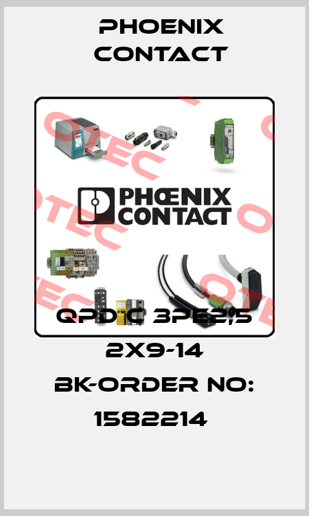 QPD C 3PE2,5 2X9-14 BK-ORDER NO: 1582214  Phoenix Contact