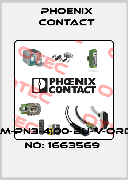 HC-M-PN3-4,00-BU-V-ORDER NO: 1663569  Phoenix Contact
