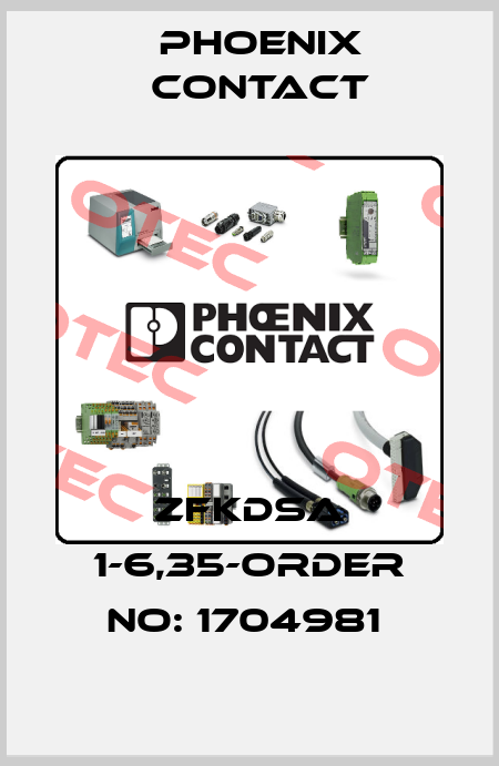 ZFKDSA 1-6,35-ORDER NO: 1704981  Phoenix Contact