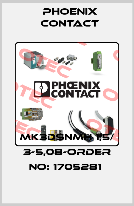 MK3DSNMH 1,5/ 3-5,08-ORDER NO: 1705281  Phoenix Contact