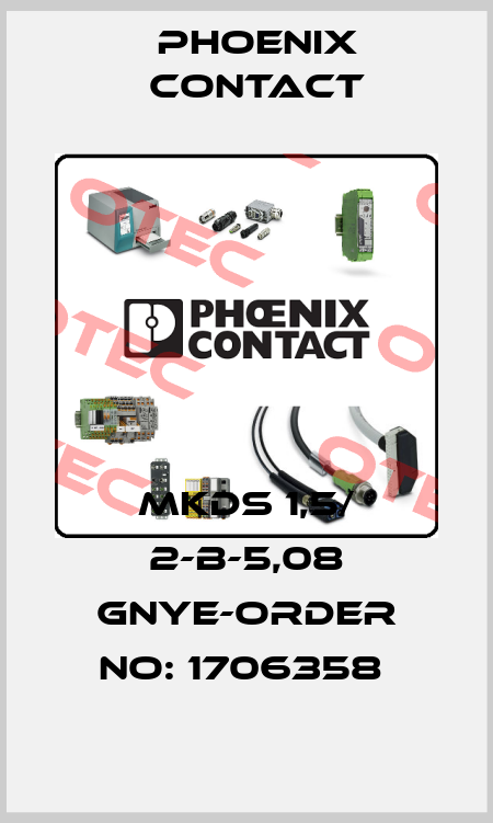 MKDS 1,5/ 2-B-5,08 GNYE-ORDER NO: 1706358  Phoenix Contact