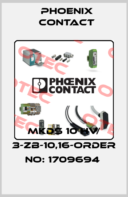 MKDS 10 HV/ 3-ZB-10,16-ORDER NO: 1709694  Phoenix Contact