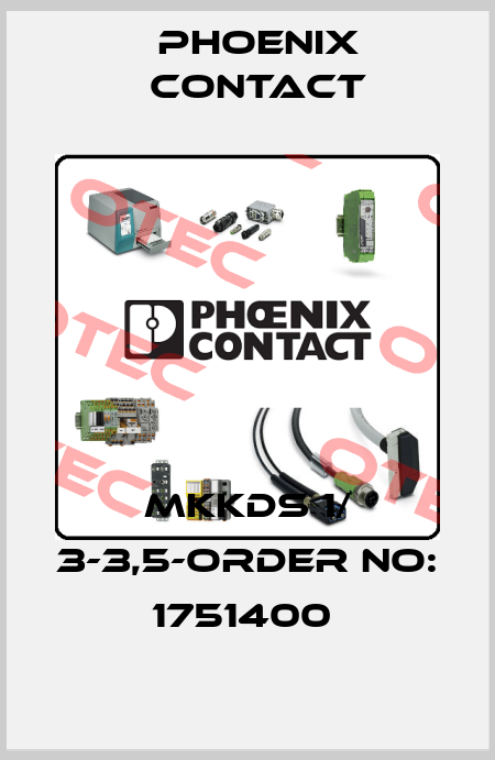 MKKDS 1/ 3-3,5-ORDER NO: 1751400  Phoenix Contact