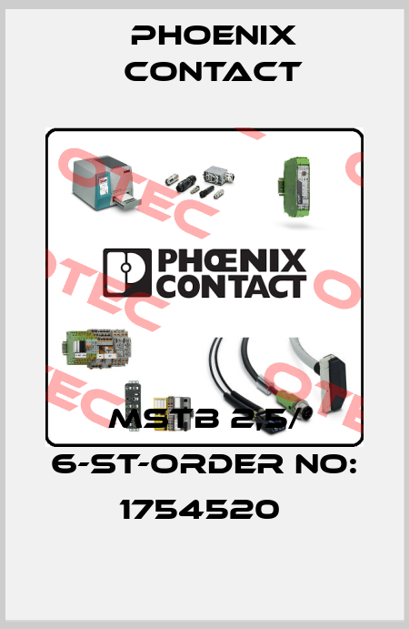 MSTB 2,5/ 6-ST-ORDER NO: 1754520  Phoenix Contact