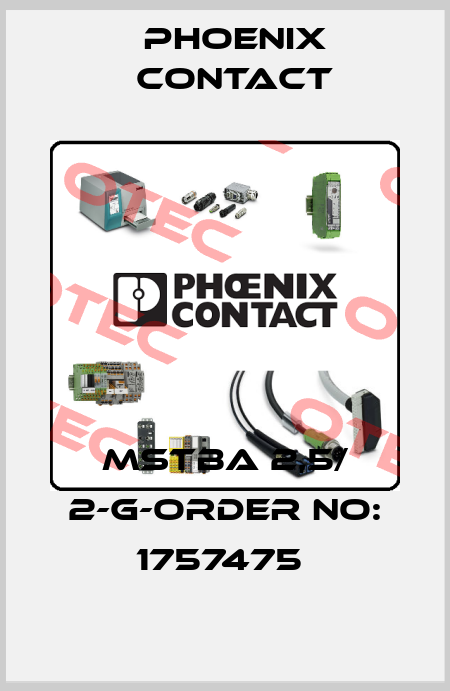 MSTBA 2,5/ 2-G-ORDER NO: 1757475  Phoenix Contact