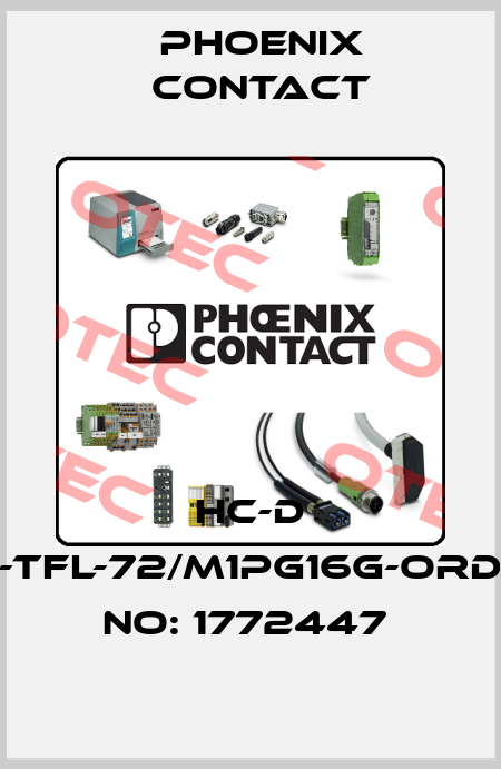HC-D 25-TFL-72/M1PG16G-ORDER NO: 1772447  Phoenix Contact