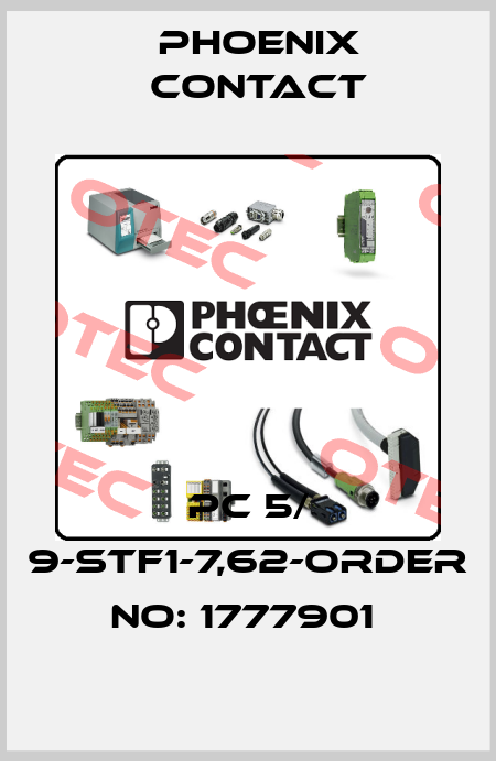 PC 5/ 9-STF1-7,62-ORDER NO: 1777901  Phoenix Contact