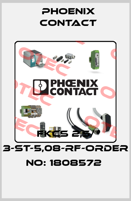 FKCS 2,5/ 3-ST-5,08-RF-ORDER NO: 1808572  Phoenix Contact