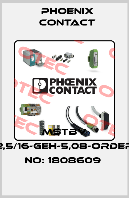 MSTBV 2,5/16-GEH-5,08-ORDER NO: 1808609  Phoenix Contact