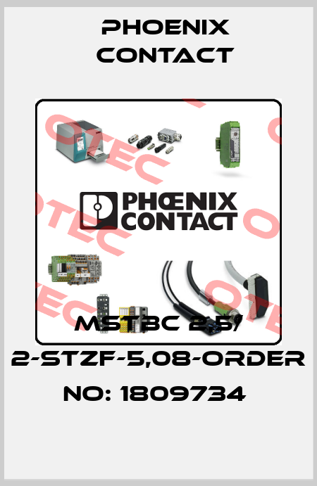 MSTBC 2,5/ 2-STZF-5,08-ORDER NO: 1809734  Phoenix Contact