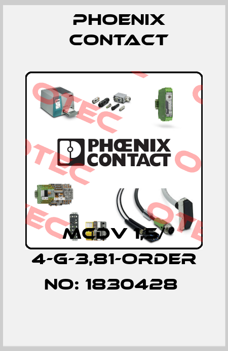 MCDV 1,5/ 4-G-3,81-ORDER NO: 1830428  Phoenix Contact