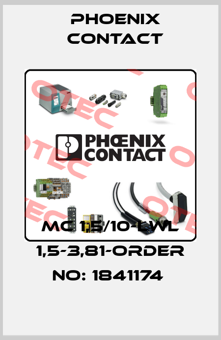 MC 1,5/10-LWL 1,5-3,81-ORDER NO: 1841174  Phoenix Contact