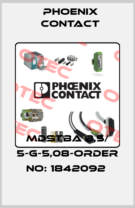 MDSTBA 2,5/ 5-G-5,08-ORDER NO: 1842092  Phoenix Contact