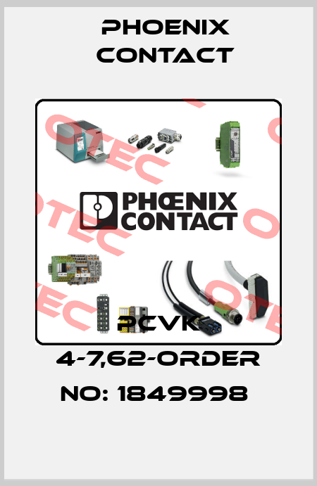 PCVK 4-7,62-ORDER NO: 1849998  Phoenix Contact