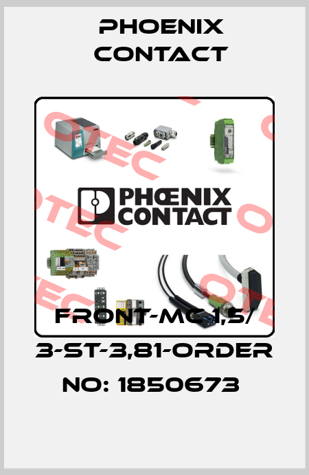 FRONT-MC 1,5/ 3-ST-3,81-ORDER NO: 1850673  Phoenix Contact