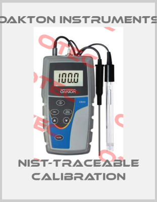 NIST-Traceable Calibration Oakton Instruments
