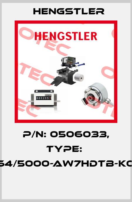P/N: 0506033, Type:  RI64/5000-AW7HDTB-K0-O  Hengstler
