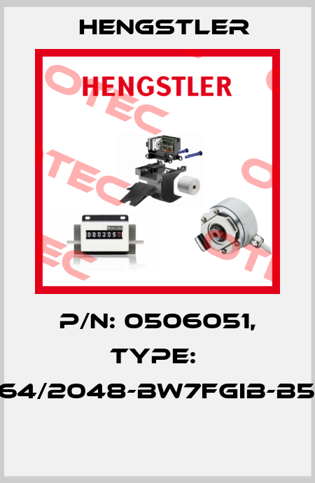 P/N: 0506051, Type:  RI64/2048-BW7FGIB-B5-O  Hengstler