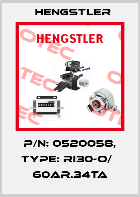 p/n: 0520058, Type: RI30-O/   60AR.34TA Hengstler