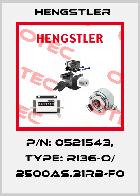 p/n: 0521543, Type: RI36-O/ 2500AS.31RB-F0 Hengstler