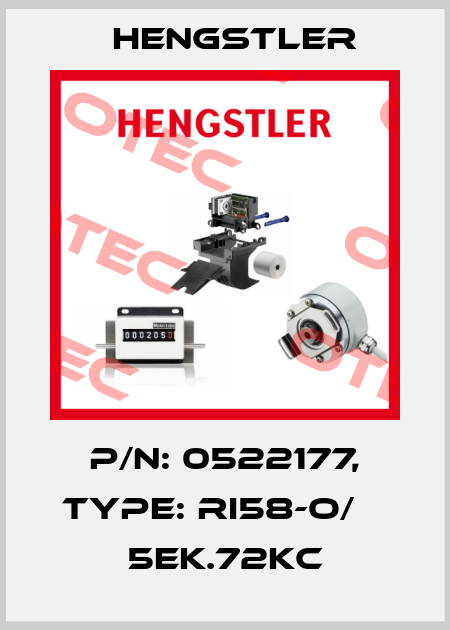 p/n: 0522177, Type: RI58-O/    5EK.72KC Hengstler