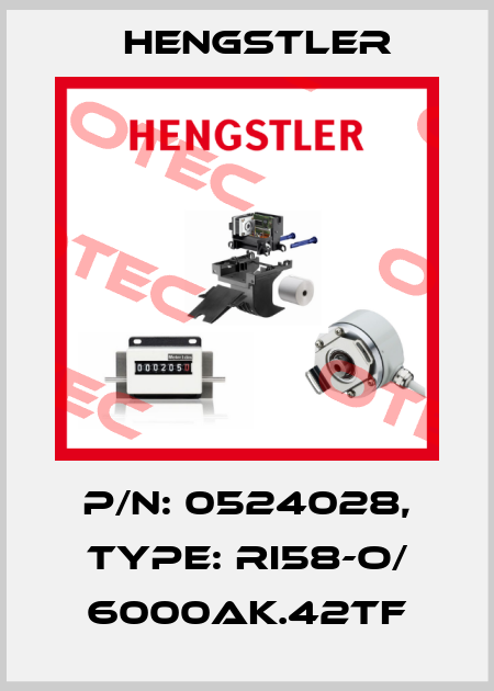 p/n: 0524028, Type: RI58-O/ 6000AK.42TF Hengstler