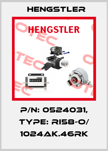 p/n: 0524031, Type: RI58-O/ 1024AK.46RK Hengstler
