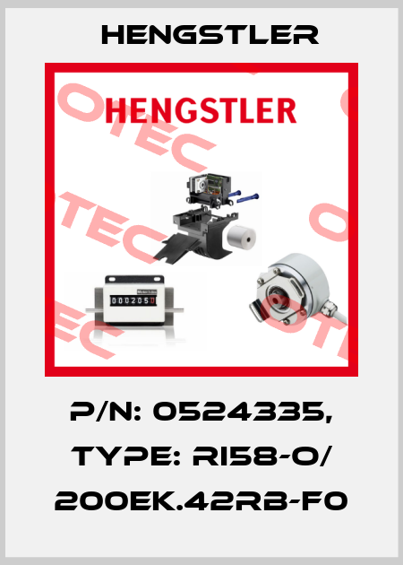 p/n: 0524335, Type: RI58-O/ 200EK.42RB-F0 Hengstler
