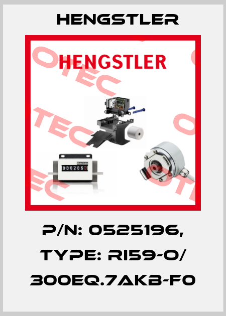 p/n: 0525196, Type: RI59-O/ 300EQ.7AKB-F0 Hengstler