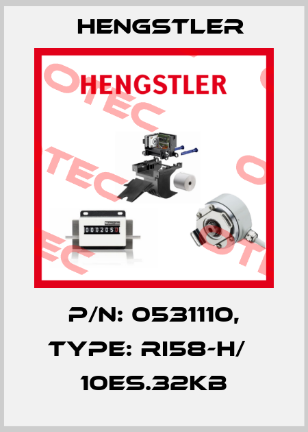p/n: 0531110, Type: RI58-H/   10ES.32KB Hengstler