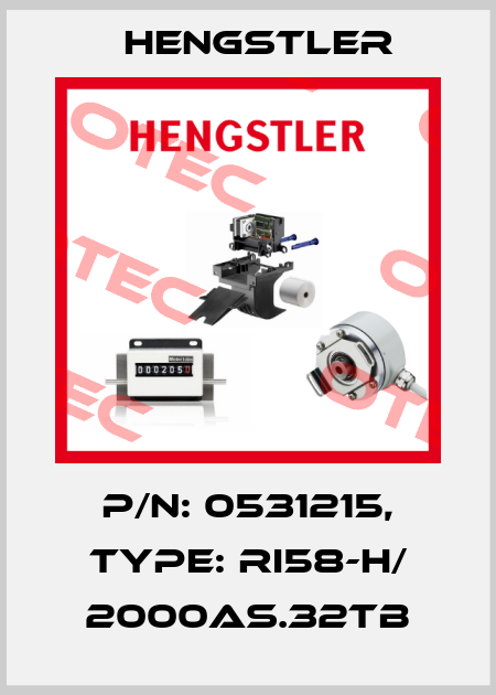p/n: 0531215, Type: RI58-H/ 2000AS.32TB Hengstler