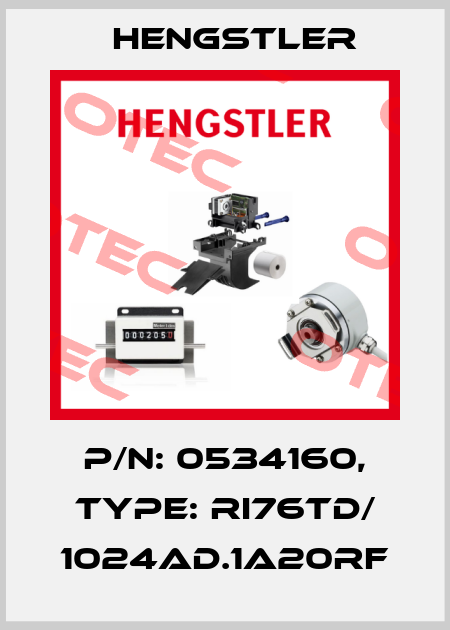 p/n: 0534160, Type: RI76TD/ 1024AD.1A20RF Hengstler