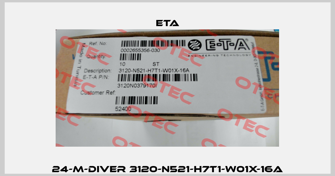 24-M-DIVER 3120-N521-H7T1-W01X-16A Eta