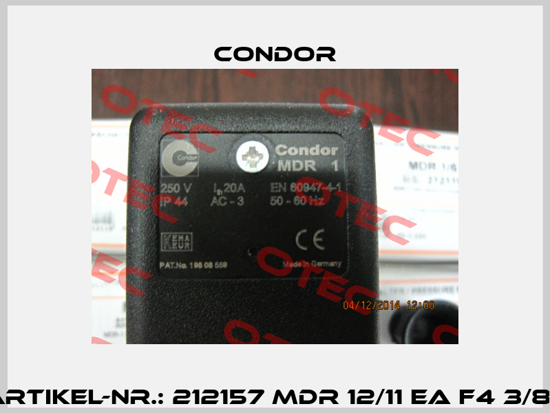 ARTIKEL-NR.: 212157 MDR 12/11 EA F4 3/8"  Condor
