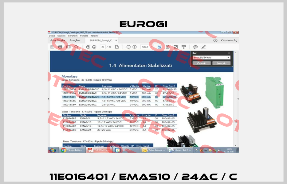 11E016401 / EMAS10 / 24AC / C Eurogi