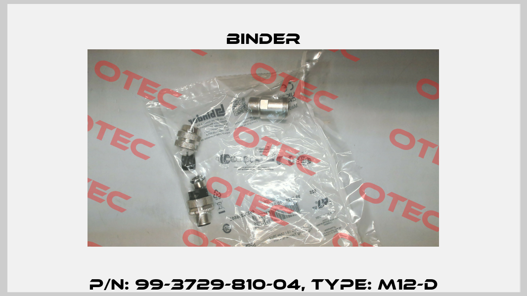 P/N: 99-3729-810-04, Type: M12-D Binder