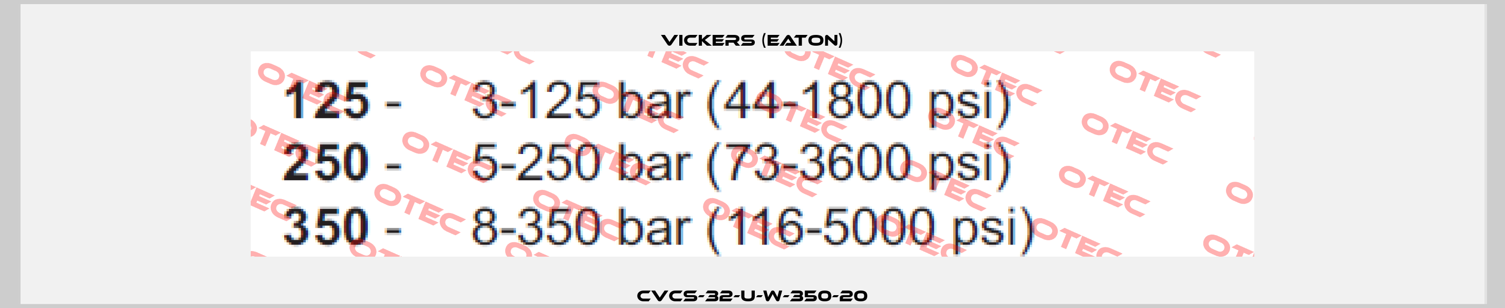 CVCS-32-U-W-350-20 Vickers (Eaton)