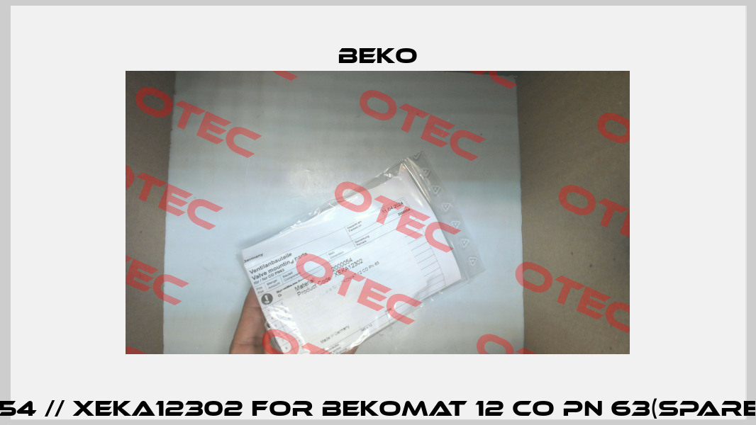 P/N: 2000054 // XEKA12302 for BEKOMAT 12 CO PN 63(spare part set) Beko