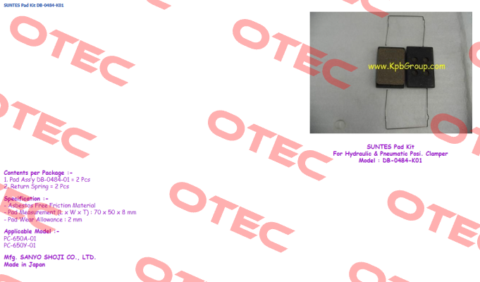 DB-0484-K01 Suntes