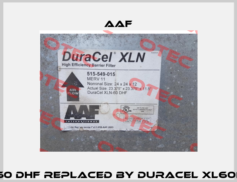DuraCel XLN-60 DHF REPLACED BY DuraCel XL60N (M516-101-001)  AAF