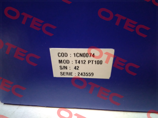 P/N: 1CN0074 Type: T412 Tecsystem
