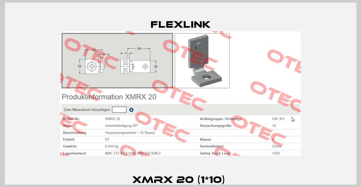 XMRX 20 (1*10)  FlexLink