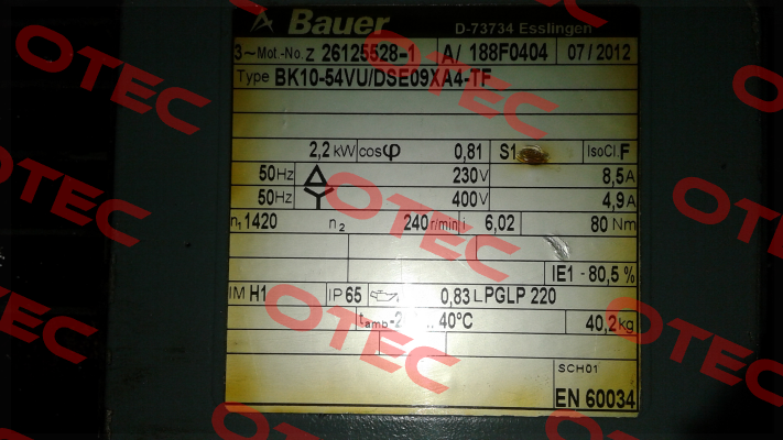 BK10-54VU/DSE09XA4-TF  Bauer