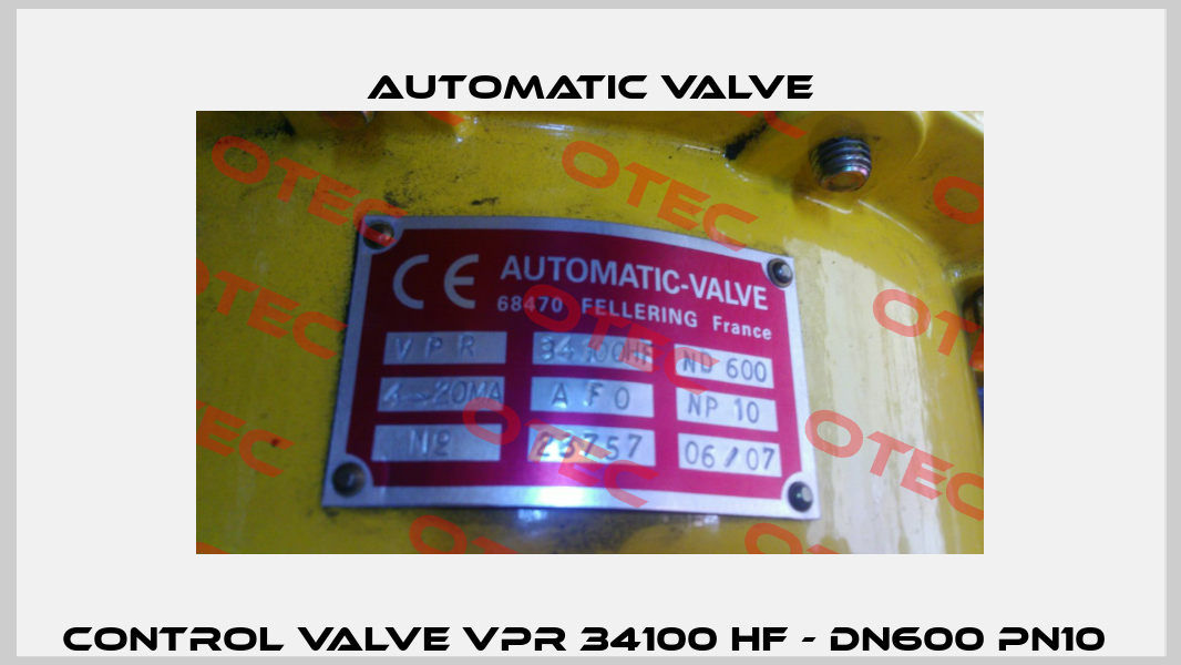 Control valve VPR 34100 HF - DN600 PN10  Automatic Valve