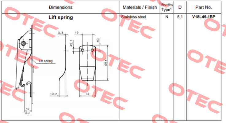 V18L45-1BP  Camloc