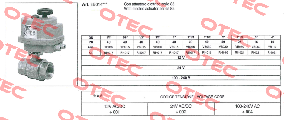 8E014 220V 1  Valbia